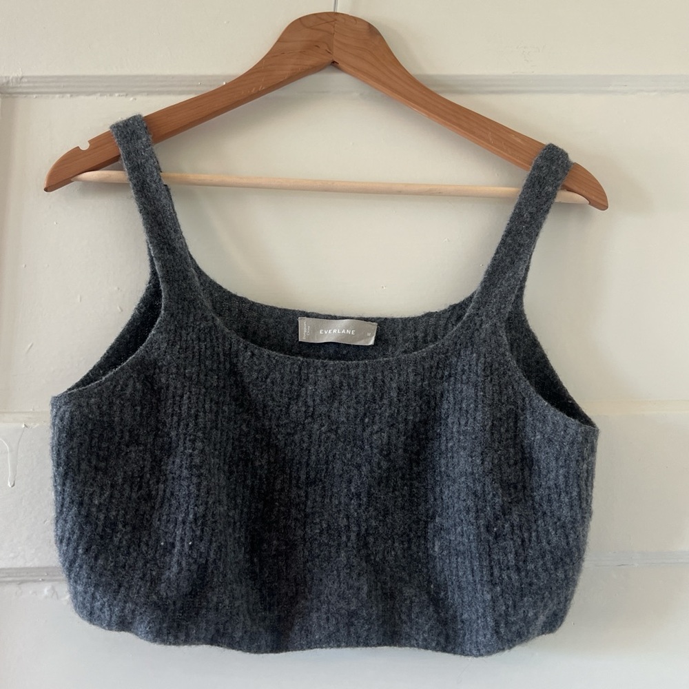 Everlane gray wool blend cropped tank